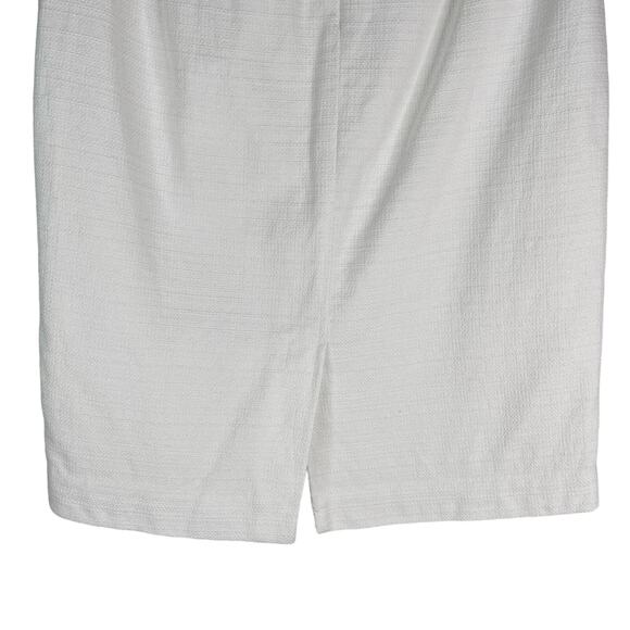 Banana Republic Skirt White Pencil Lined 4 Textured New - Picture 10 of 11